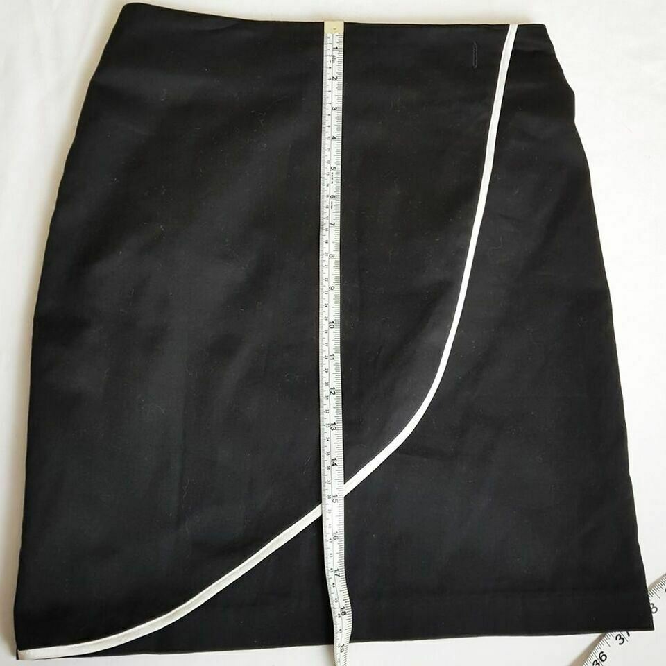 REVIEW Black A-Line Midi Women's Work Skirt Ladies Business Office Wear Cotton