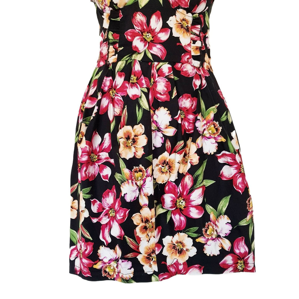 PILGRIM Women's Sexy Floral Strapless Summer Dress Sweetheart Elastic Bustier