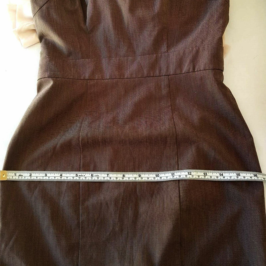 PORTMANS Women's Brown Beige Classy Pencil Dress Work Office Business Slim Fit