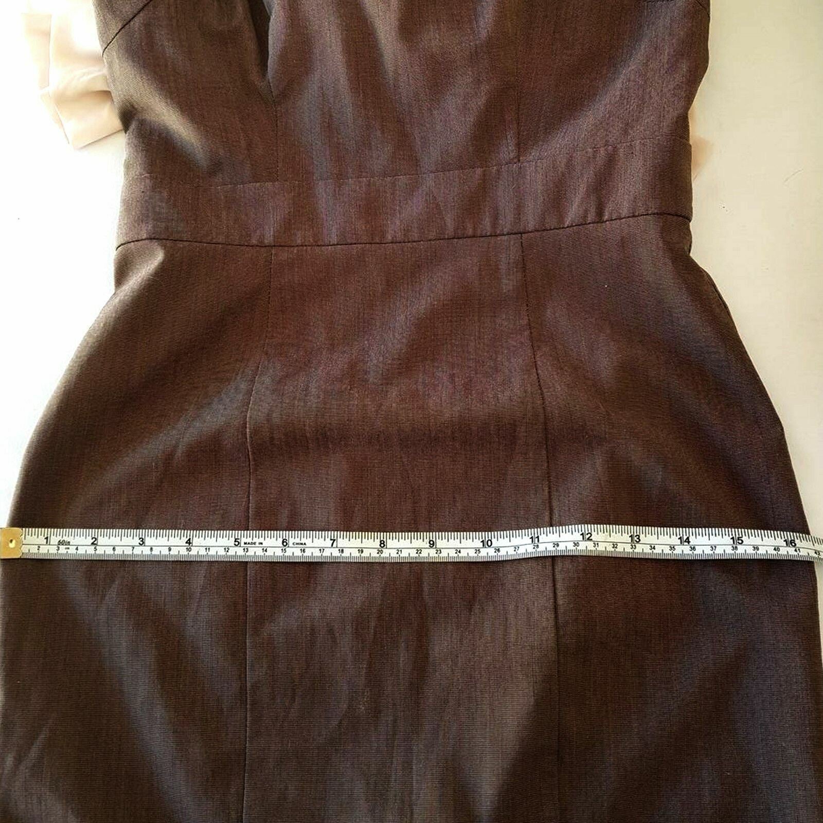 PORTMANS Women's Brown Beige Classy Pencil Dress Work Office Business Slim Fit