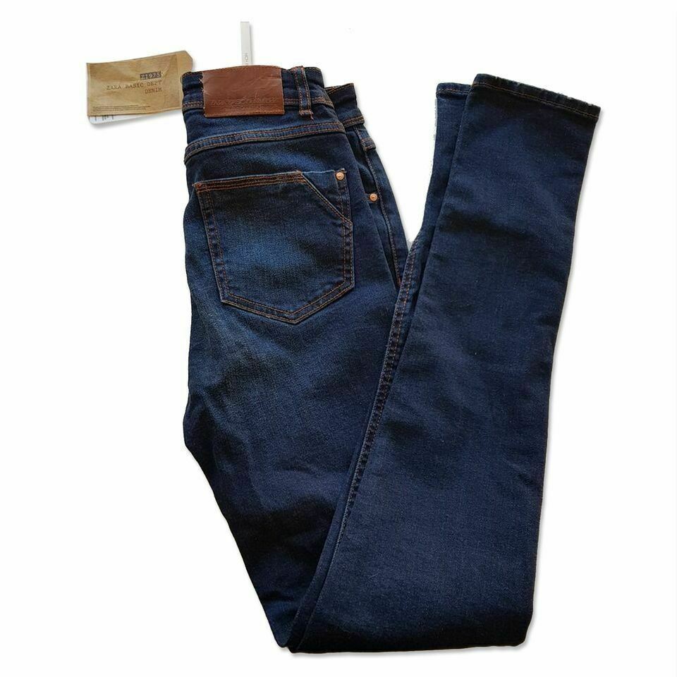 ZARA Women's High Rise Skinny Fit Blue Denim Jeans Pants Ladies Casual Wear
