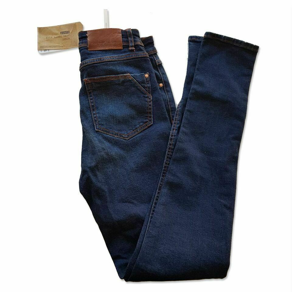ZARA Women's High Rise Skinny Fit Blue Denim Jeans Pants Ladies Casual Wear
