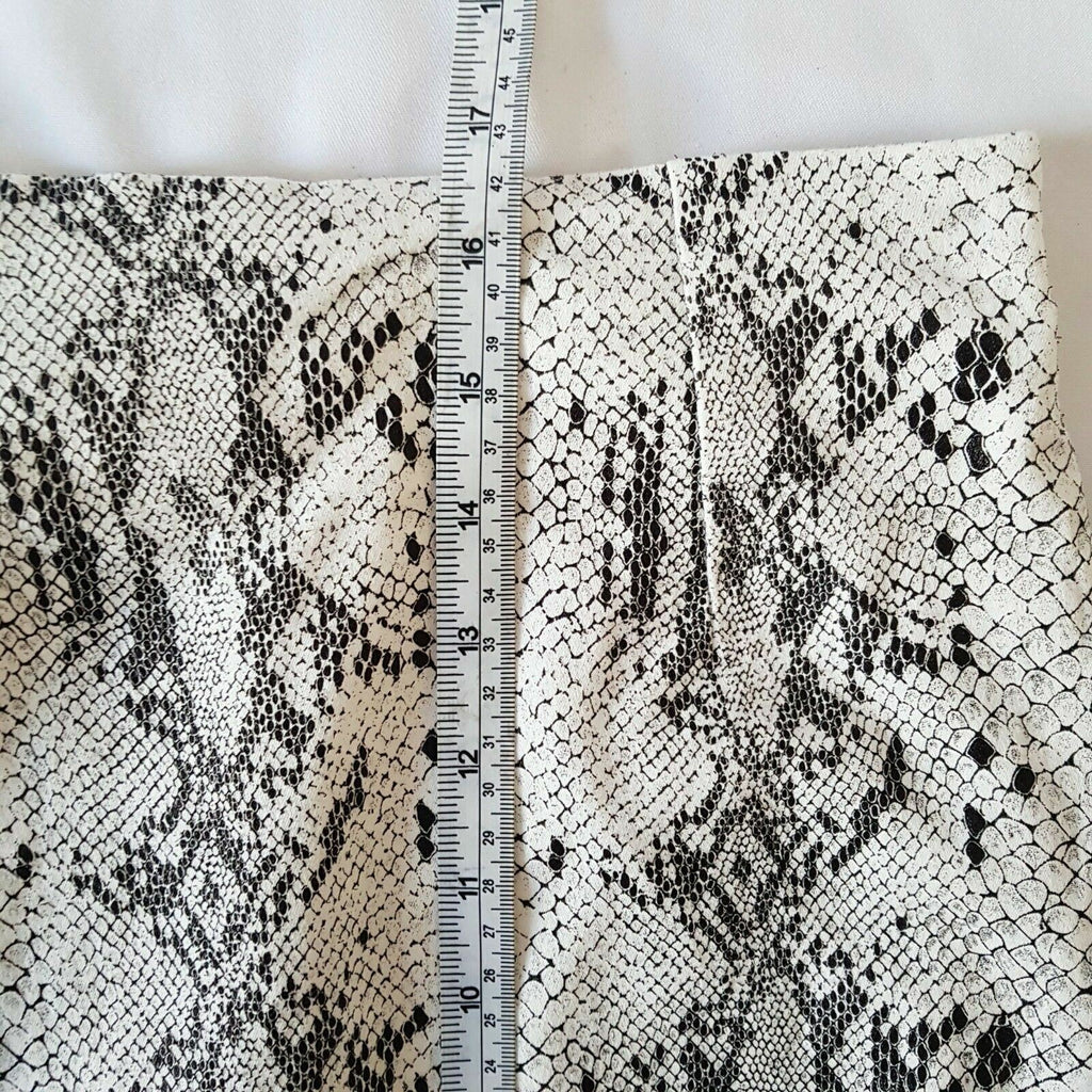 Women's Black & White Snakeskin Animal Print Luvalot Skirt Cocktail Party Wear