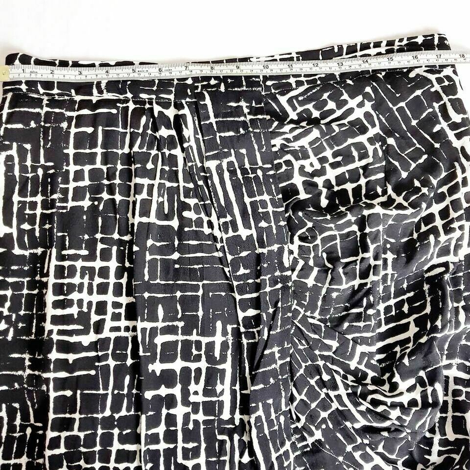 PORTMANS Black White Skirt Geometric Asymmetrical Women's Plus Work Office Wear