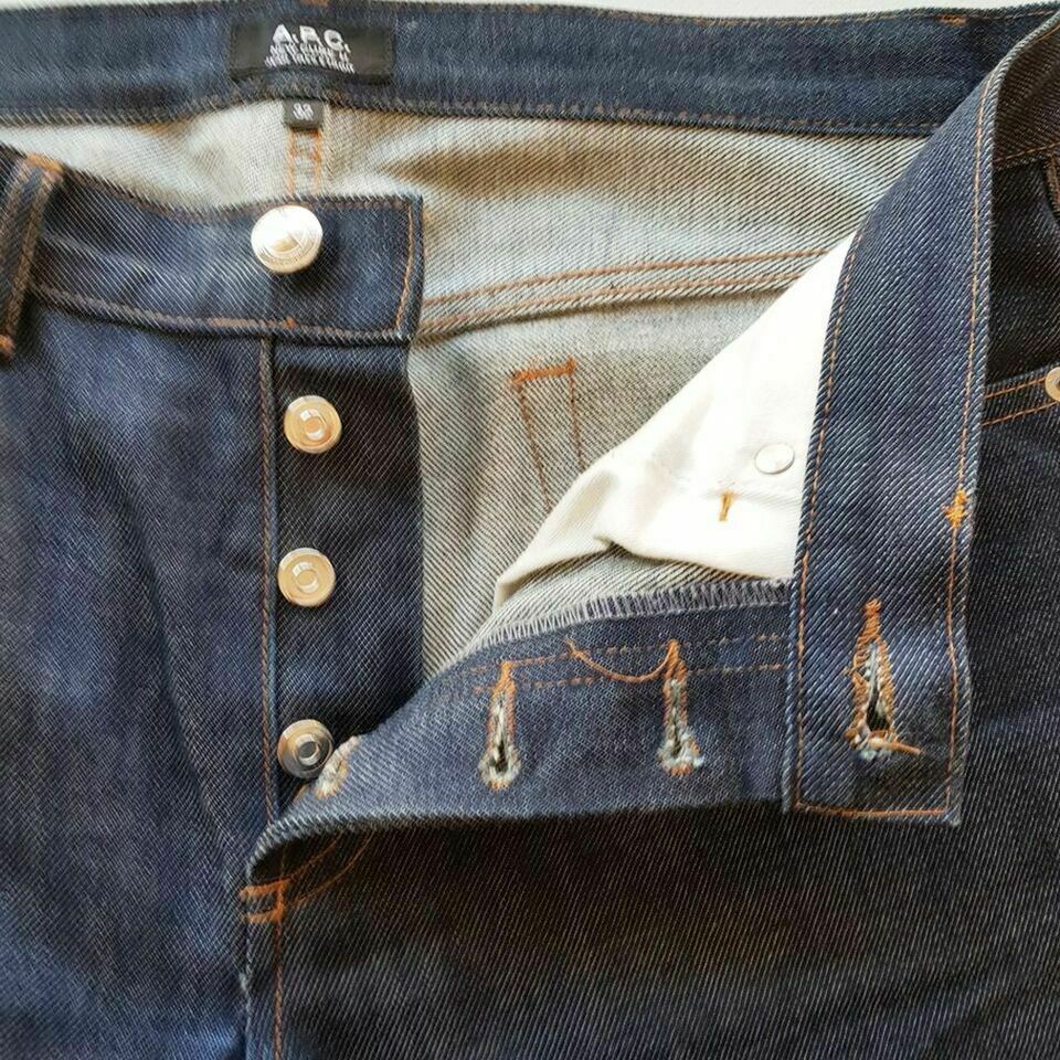 A.P.C. New Cure H Five Pocket Stone-Washed Men's Denim Jeans Casual Wear