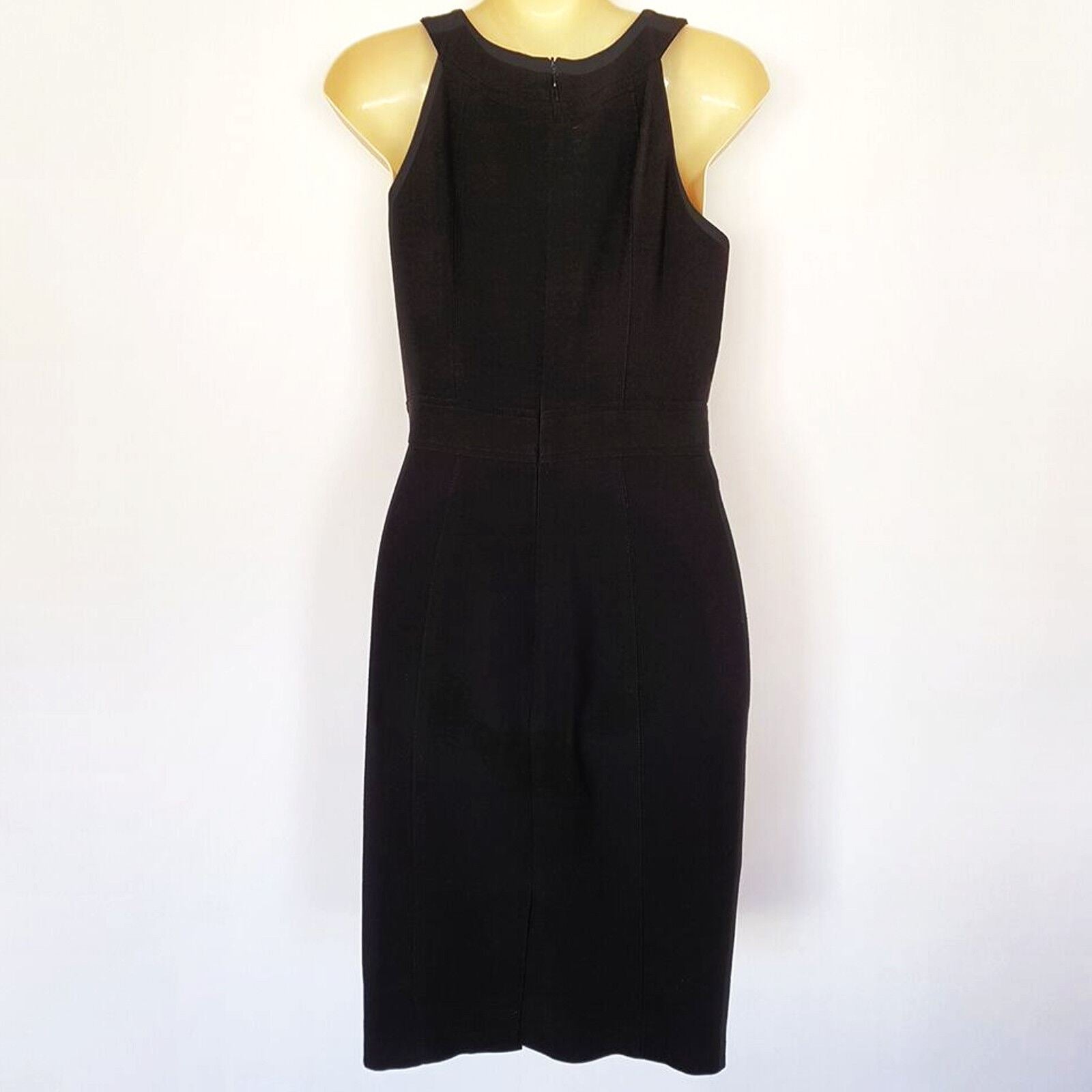 FORCAST Womens Black Sleeveless Pencil Dress Work Office Business High Neck 6 XS