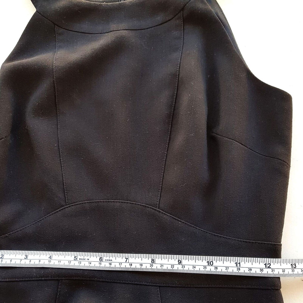 FORCAST Womens Black Sleeveless Pencil Dress Work Office Business High Neck 6 XS