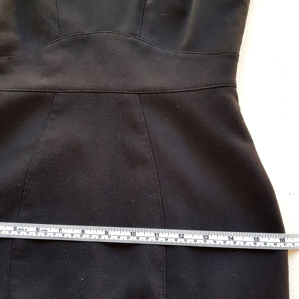 FORCAST Womens Black Sleeveless Pencil Dress Work Office Business High Neck 6 XS
