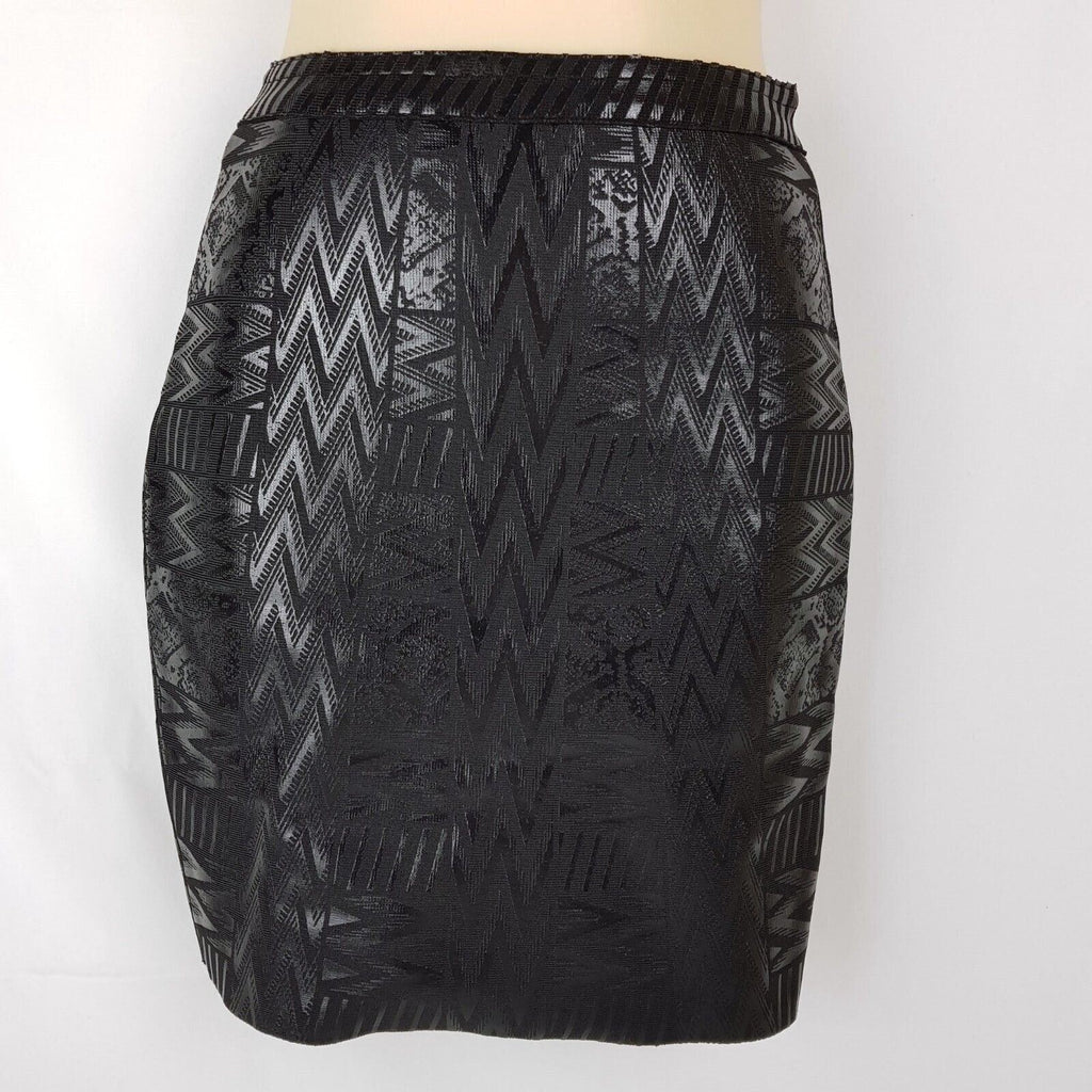 Women's Sexy Wet Look Shiny Stretchy Black Clubwear Party Cocktail Skirt Fitted