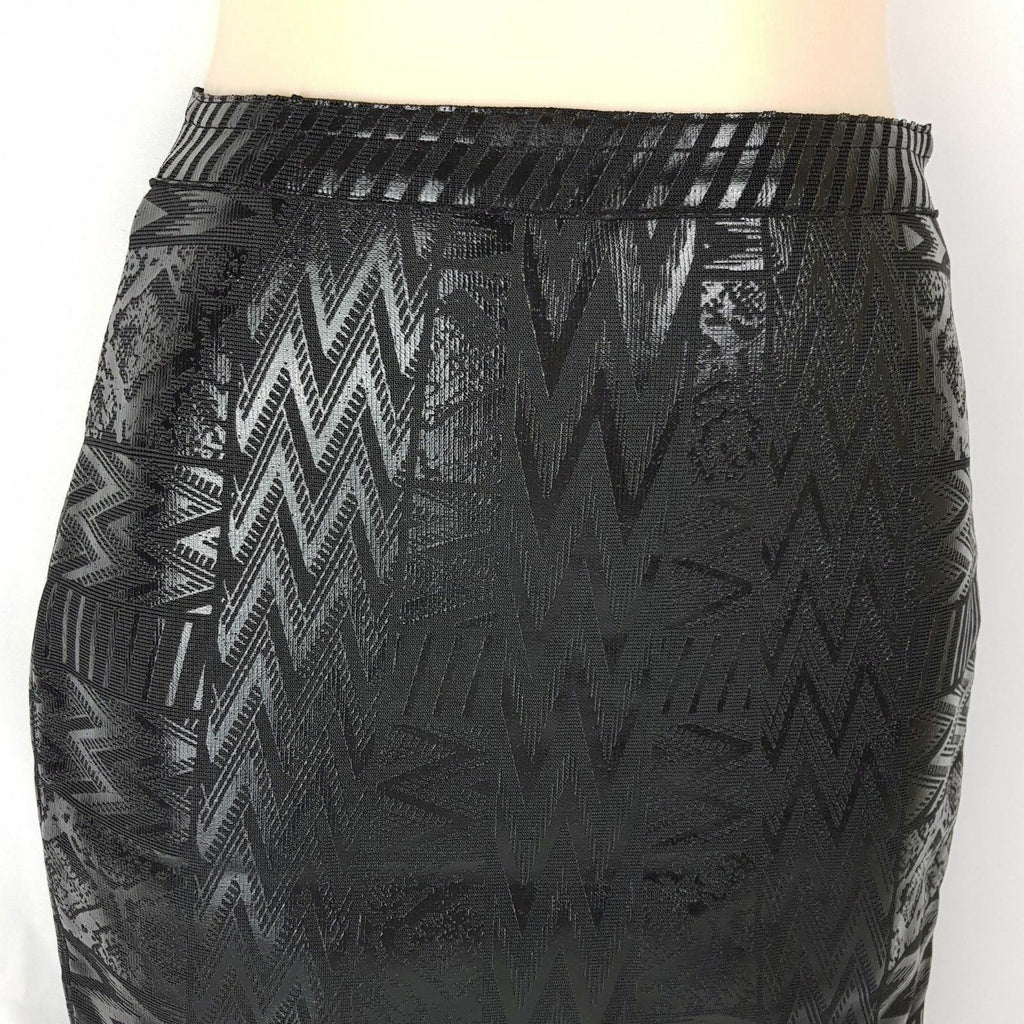Women's Sexy Wet Look Shiny Stretchy Black Clubwear Party Cocktail Skirt Fitted