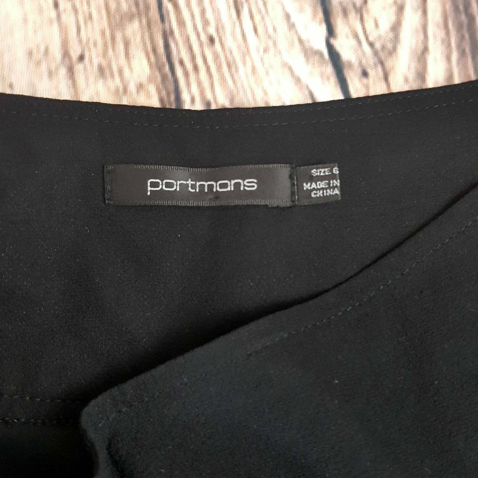 PORTMANS Women's Silk Black Skater A-Line Mini Skirt Fashion Cocktail Party Wear