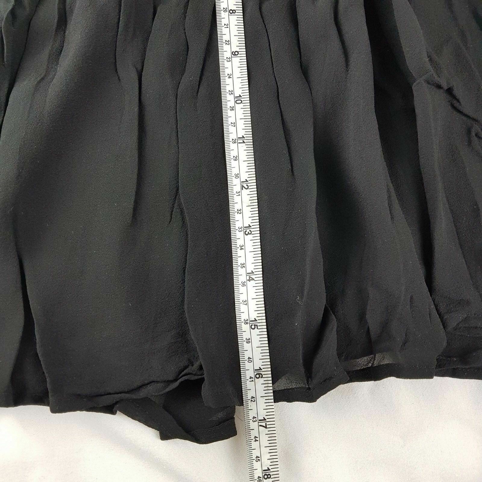 PORTMANS Women's Silk Black Skater A-Line Mini Skirt Fashion Cocktail Party Wear