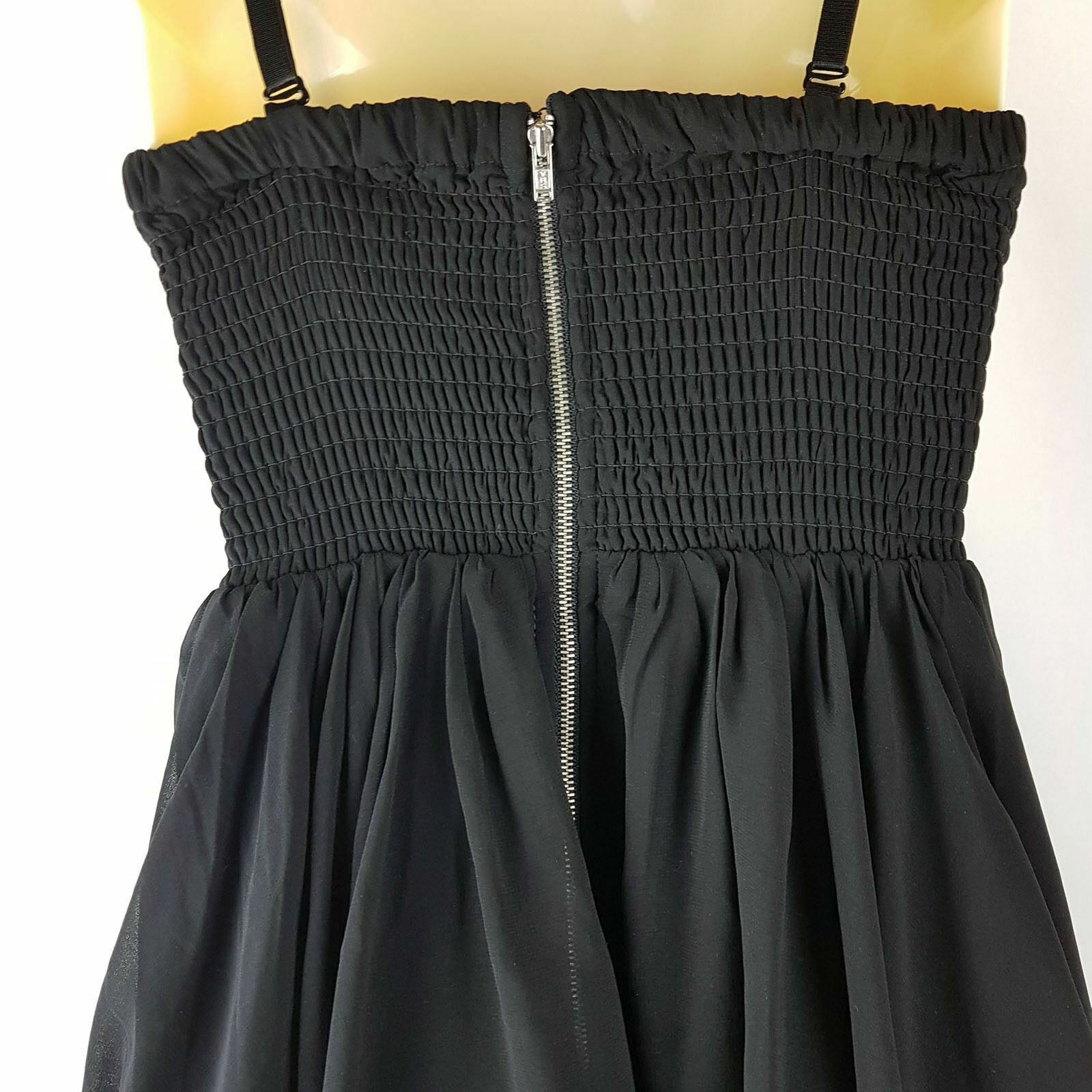 DOTTI Black White Lace Women's Strapless Spaghetti Sweetheart Ladies Party Dress