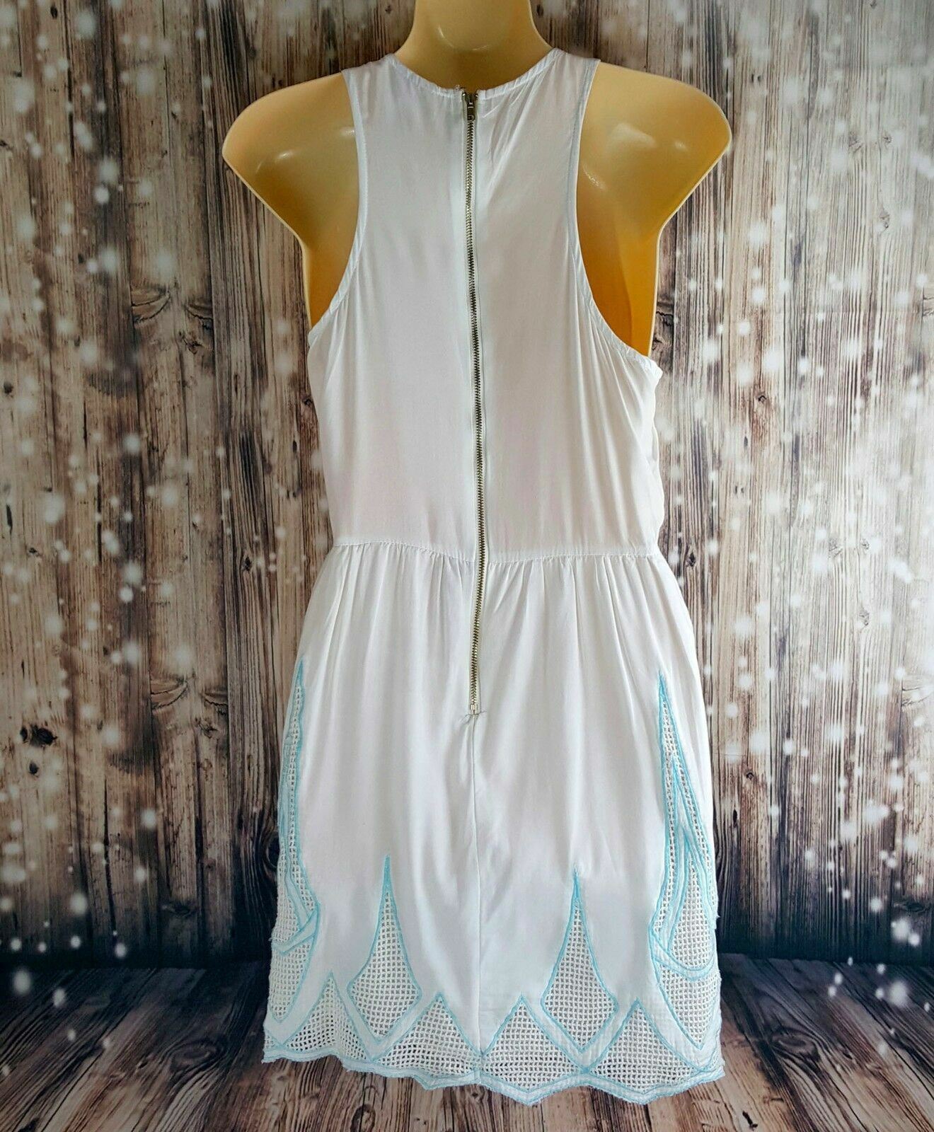 Women's Fashion White Summer Sleeveless Dress Pretty Casual Beach Sundress New