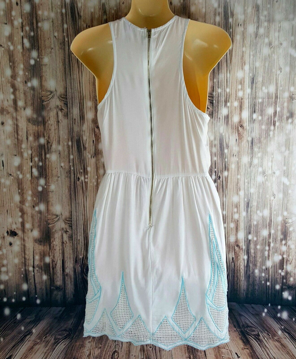 Women's Fashion White Summer Sleeveless Dress Pretty Casual Beach Sundress New