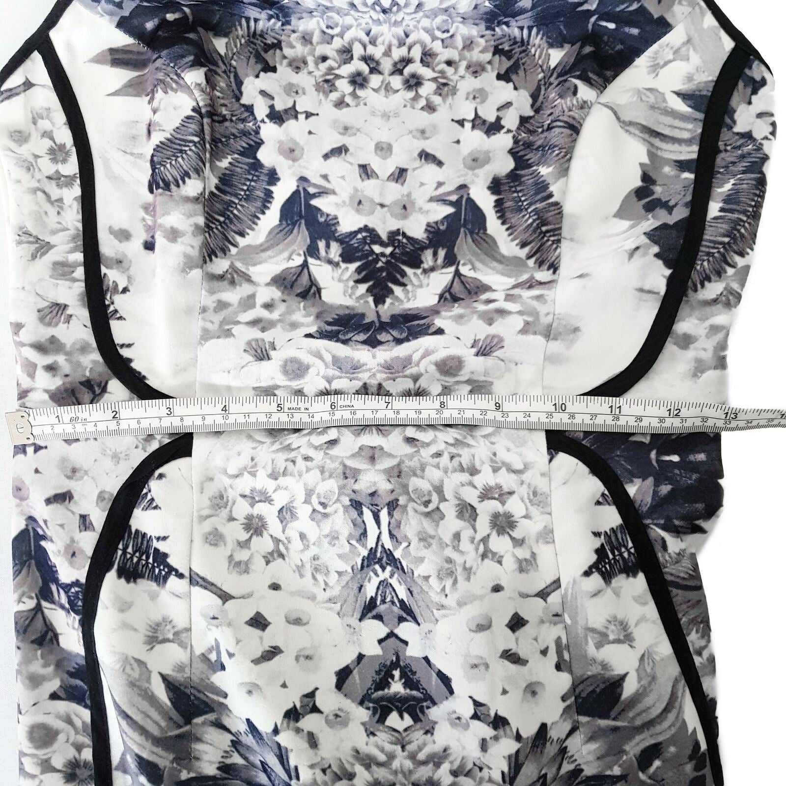 ANGEL BIBA Women's Black White Grey Floral Sleeveless Summer Dress Ladies Party