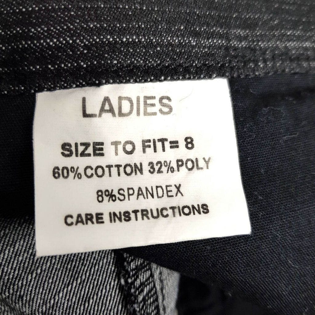 LJ Women's Black Denim Skinny Jeans Pants Slim Ladies Beige Suede Knee Patch