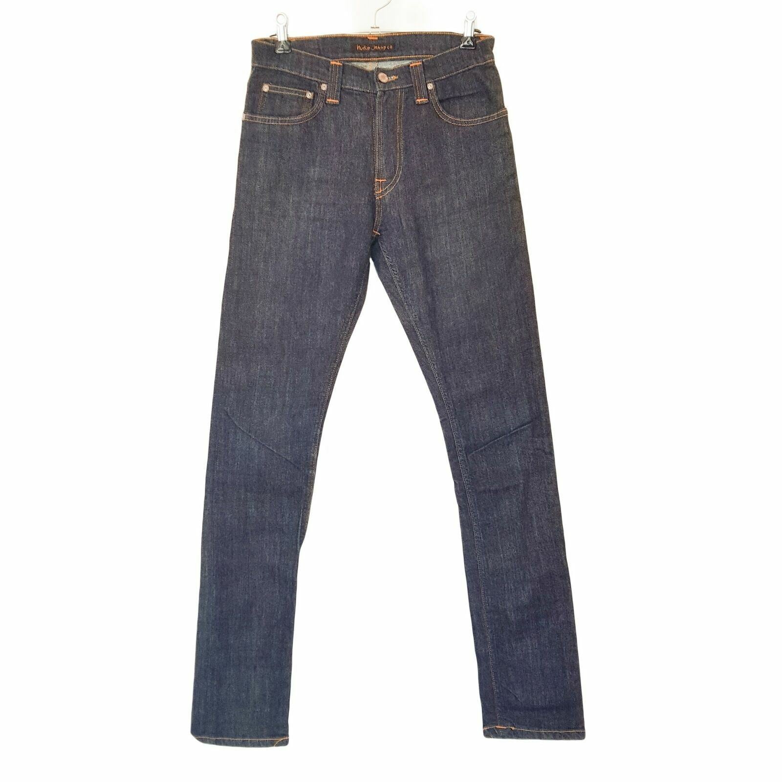 Nudie Jeans Blue High Kai Rinsed Regular Womens Tapered Denim W29 L32 Zipper Fly