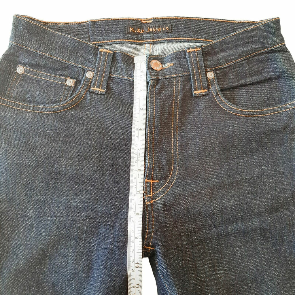 Nudie Jeans Blue High Kai Rinsed Regular Womens Tapered Denim W29 L32 Zipper Fly