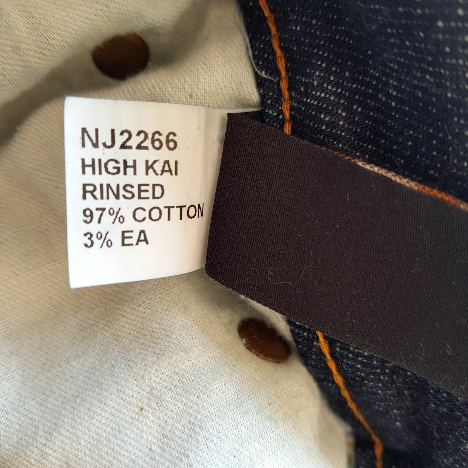 Nudie Jeans Blue High Kai Rinsed Regular Womens Tapered Denim W29 L32 Zipper Fly