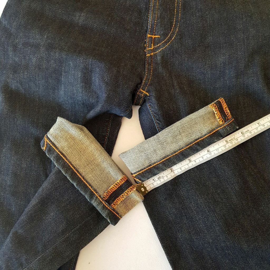 Nudie Jeans Blue High Kai Rinsed Regular Womens Tapered Denim W29 L32 Zipper Fly