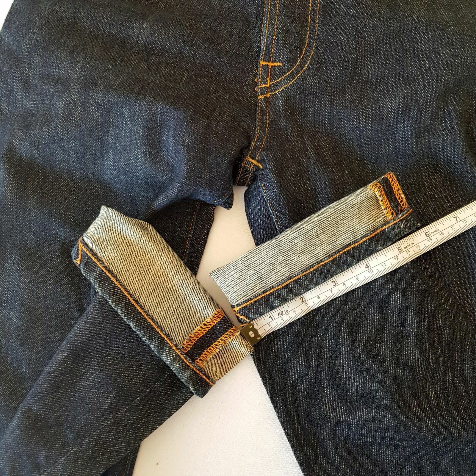 Nudie Jeans Blue High Kai Rinsed Regular Womens Tapered Denim W29 L32 Zipper Fly