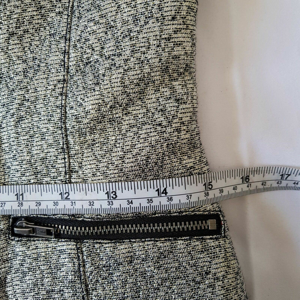 ASOS PETITE Silver Black Women's 3/4 Sleeve Glitter Ladies Corporate Blazer