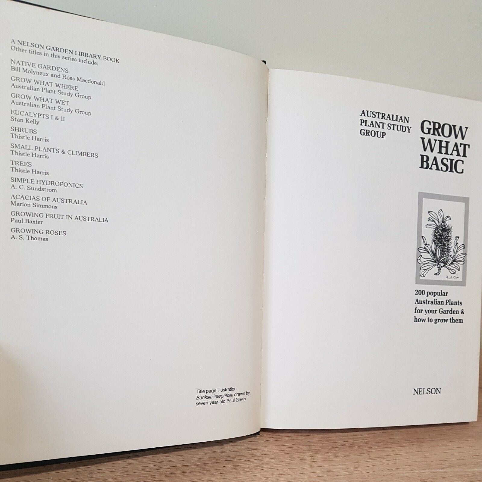 Grow What Basic Book Pictorial Hard Cover Gardening Australian Plant Study Group