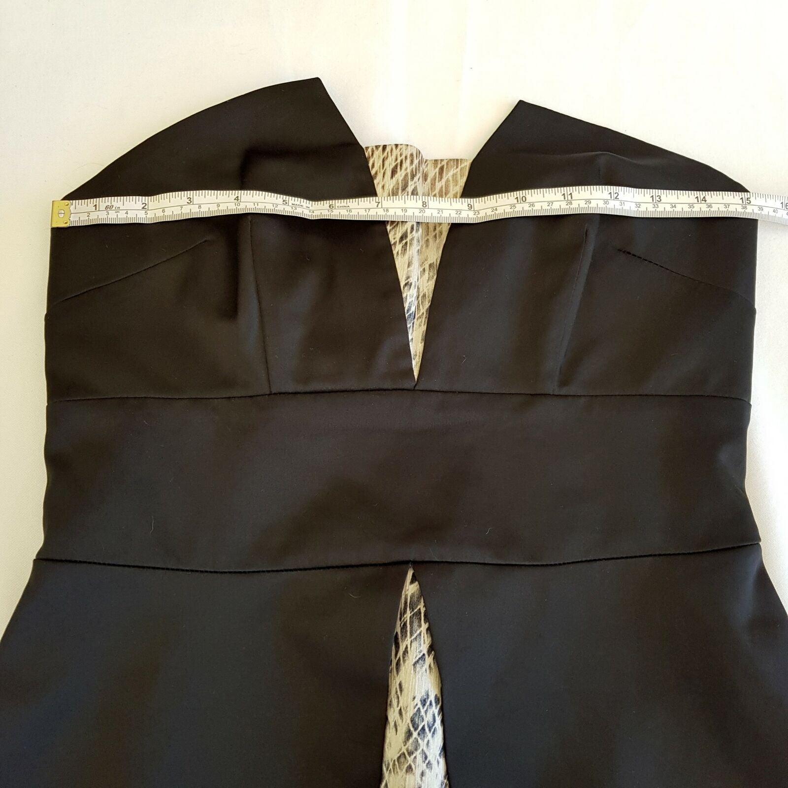 PILGRIM Black Snakeskin Strapless Women's Peplum Pencil Dress Party Cocktail