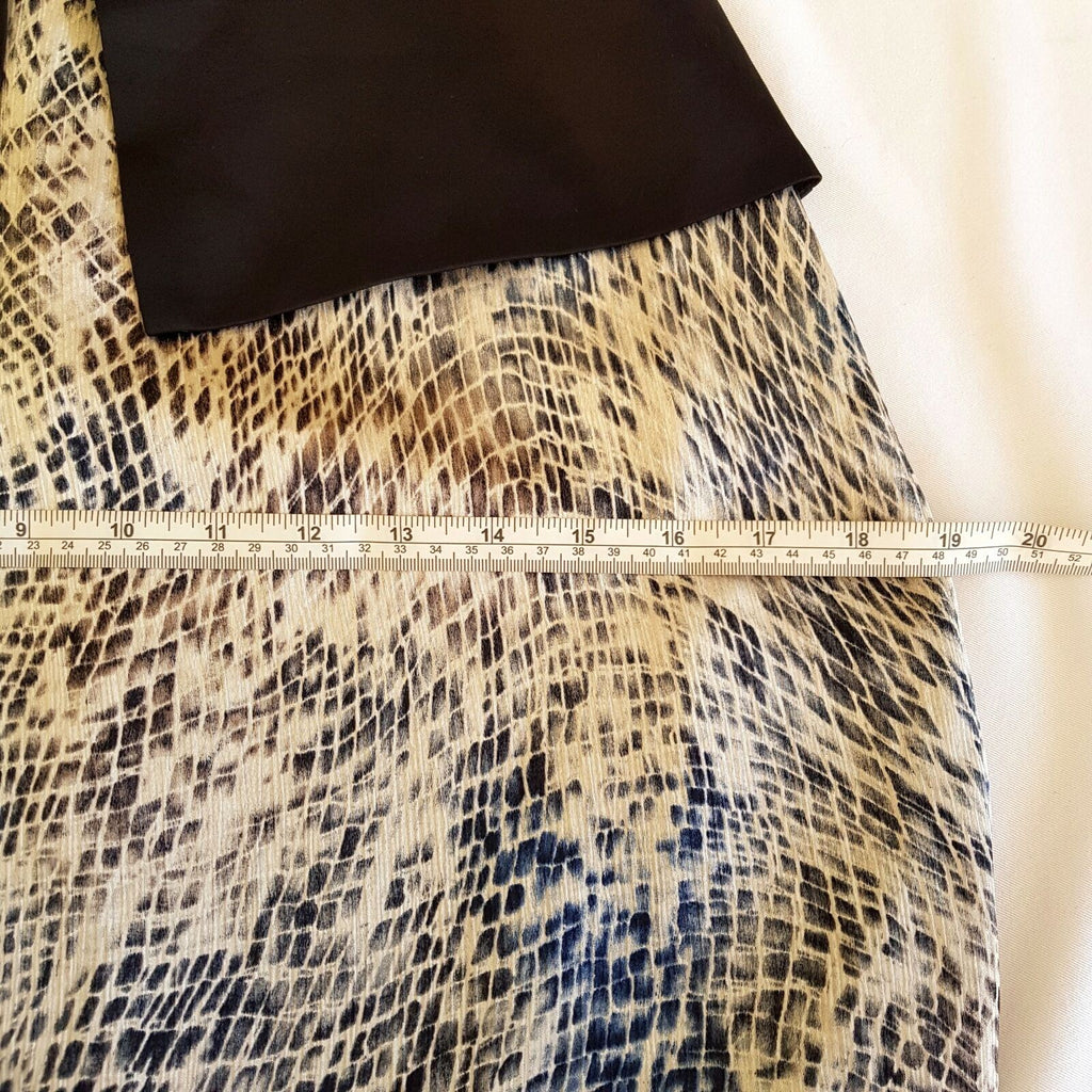 PILGRIM Black Snakeskin Strapless Women's Peplum Pencil Dress Party Cocktail