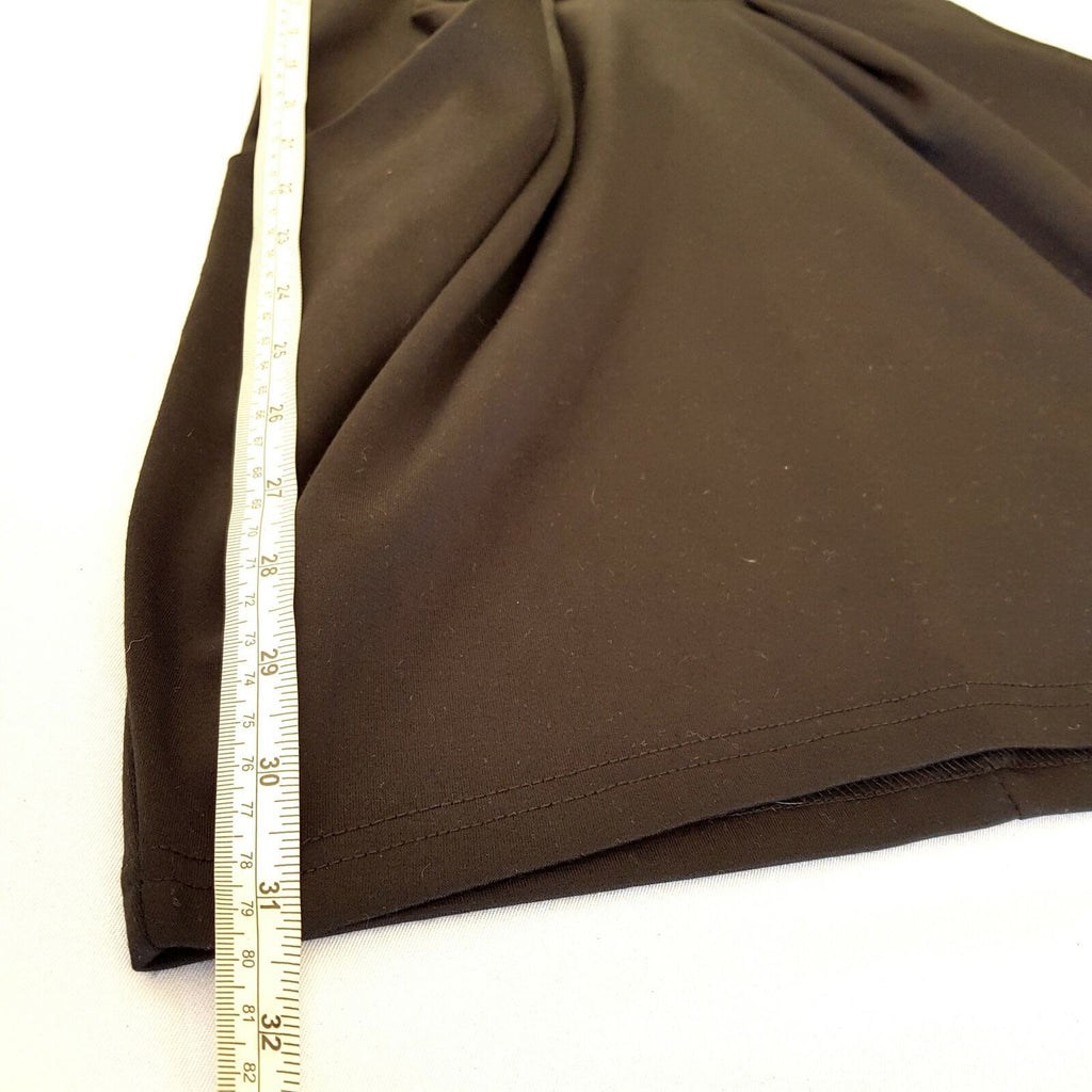 LIONESS Black Ponti Fitted Women's Tulip Dress Short Sleeve Zip Fly Size 8 BNWT
