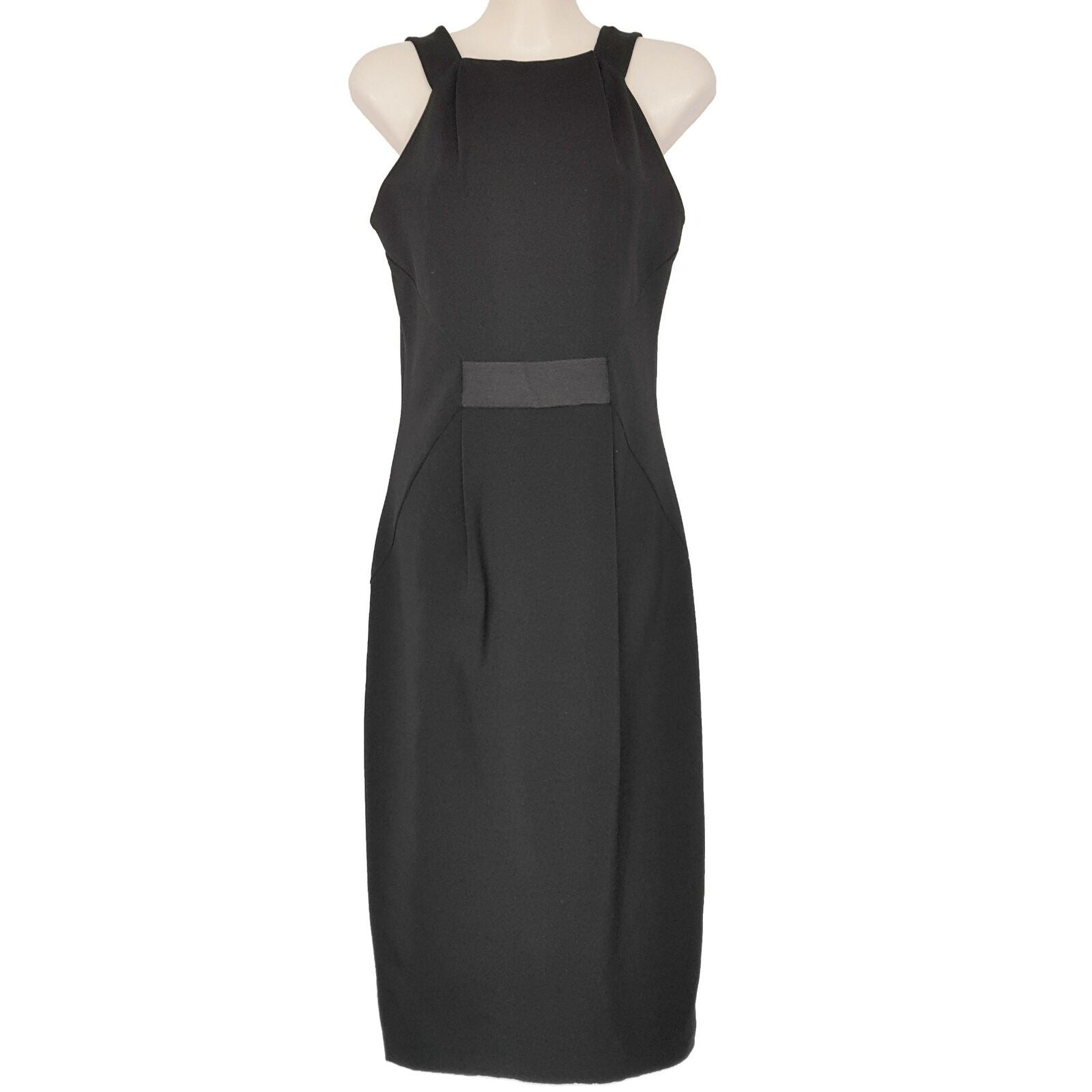 COUNTRY ROAD Black Long Line Elastic Waist Sleeveless Women's Sheath Dress BNWT