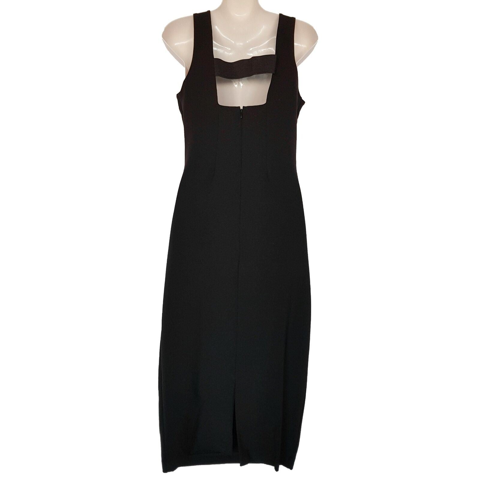 COUNTRY ROAD Black Long Line Elastic Waist Sleeveless Women's Sheath Dress BNWT