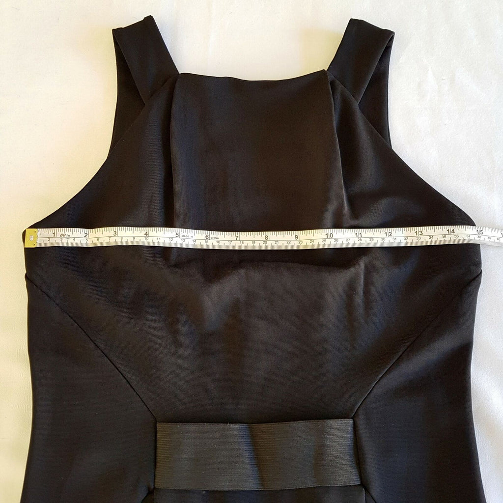 COUNTRY ROAD Black Long Line Elastic Waist Sleeveless Women's Sheath Dress BNWT