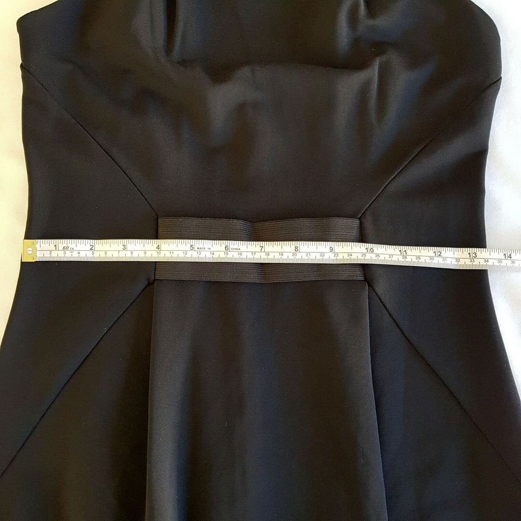 COUNTRY ROAD Black Long Line Elastic Waist Sleeveless Women's Sheath Dress BNWT