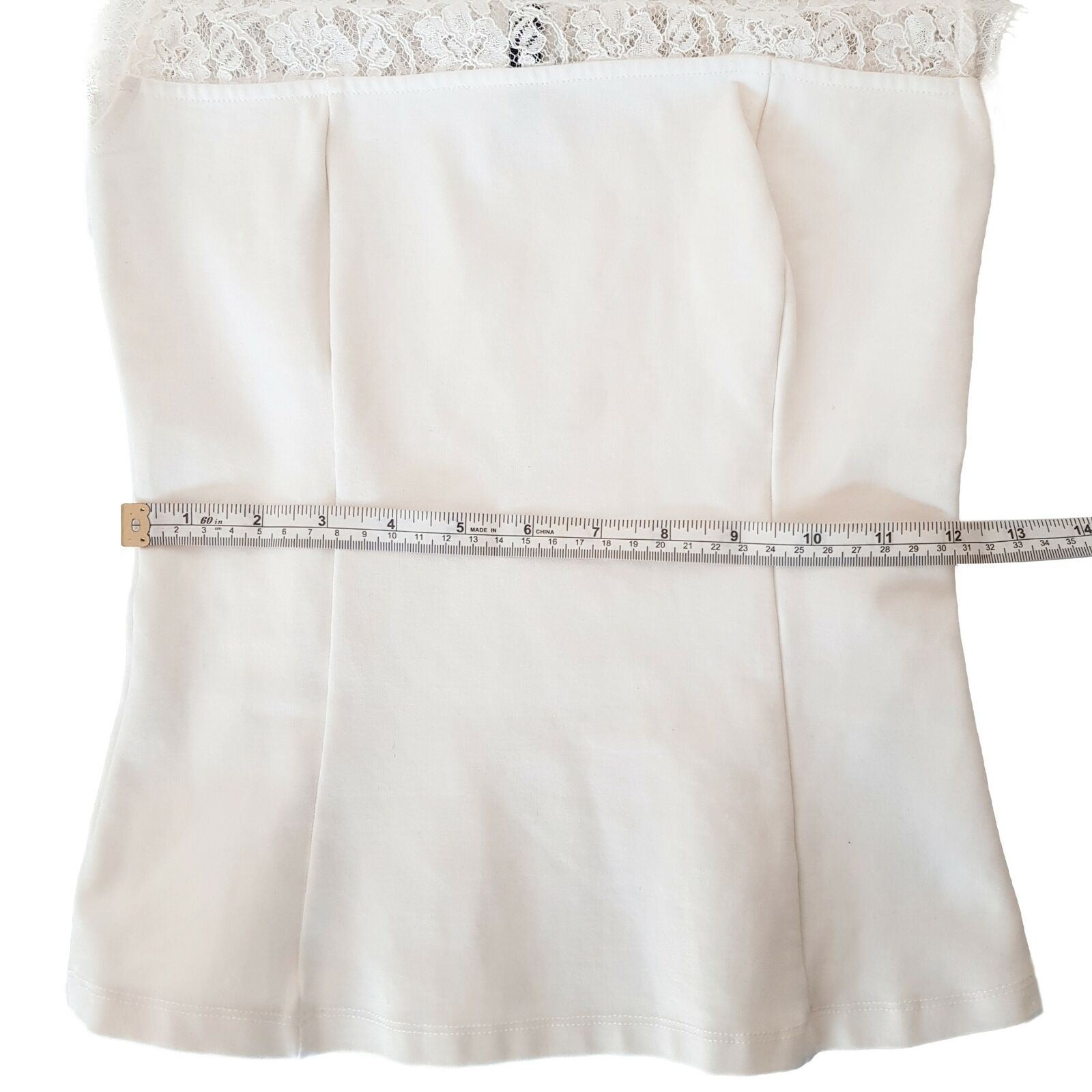 FOREVER NEW White Lace Women's Blouse Formal Wedding Wear Ladies Classy Top Fit