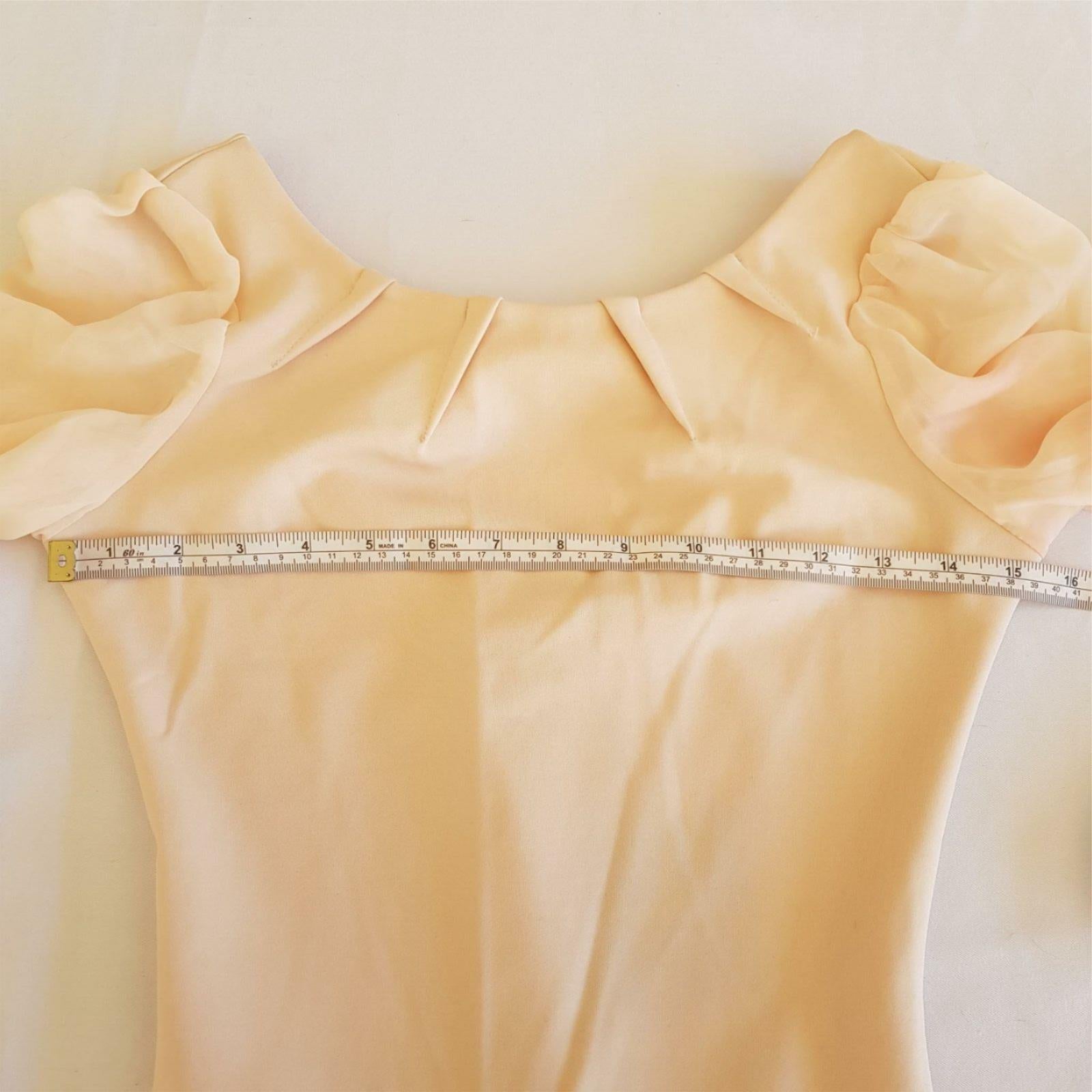 ASOS Petite Formal Peach Pink Sequinned Beaded Cuff Women's Sheath Dress Scoop S