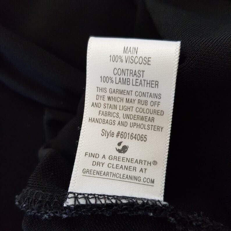 WITCHERY Black Lamb Leather Sleeveless Relaxed Fit Flowy Top Ladies Wear Blouse