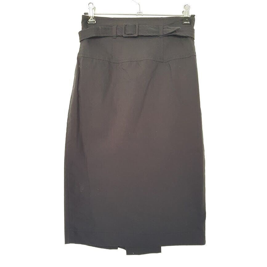 PILGRIM Simone Highwaist Skirt Pencil Grey Belted Pencil Midi Women's Work Wear