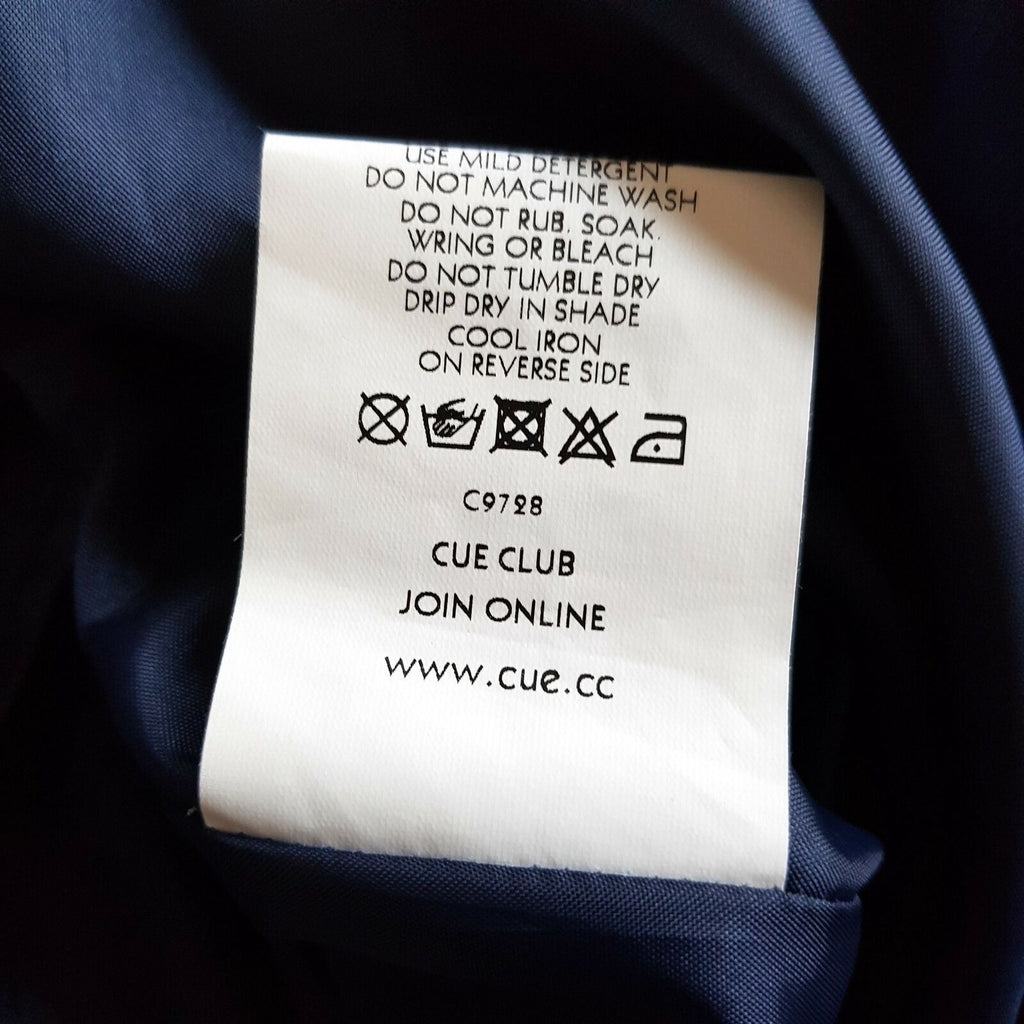 CUE Blue Sleeveless Women's A-Line Party Work Dress Cowl Neck Made in Australia