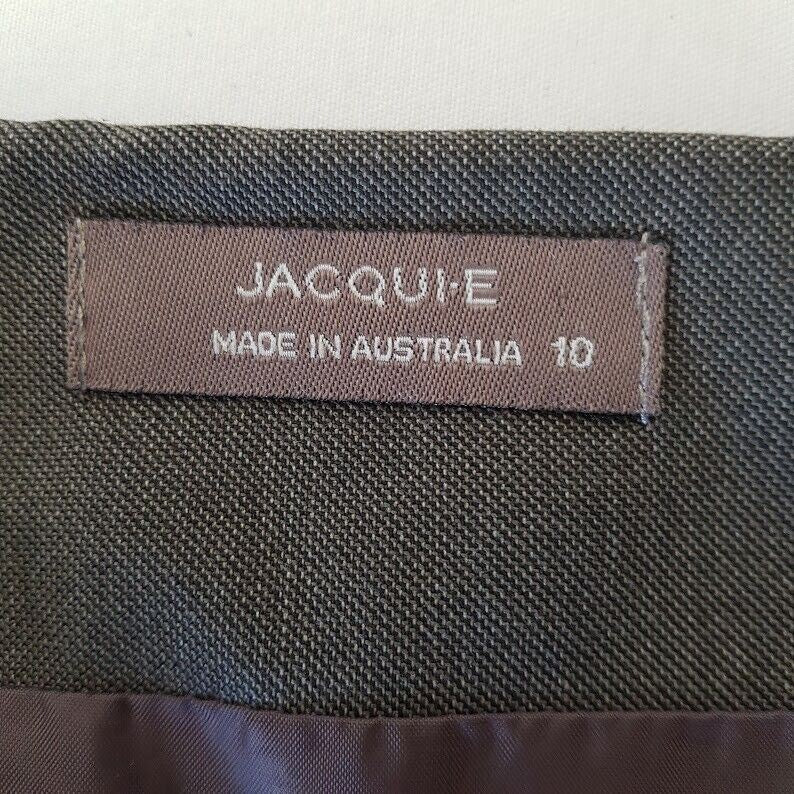 JACQUI-E Grey Brown A-Line Skirt Ladies Office Work Wear Business Knee-Length