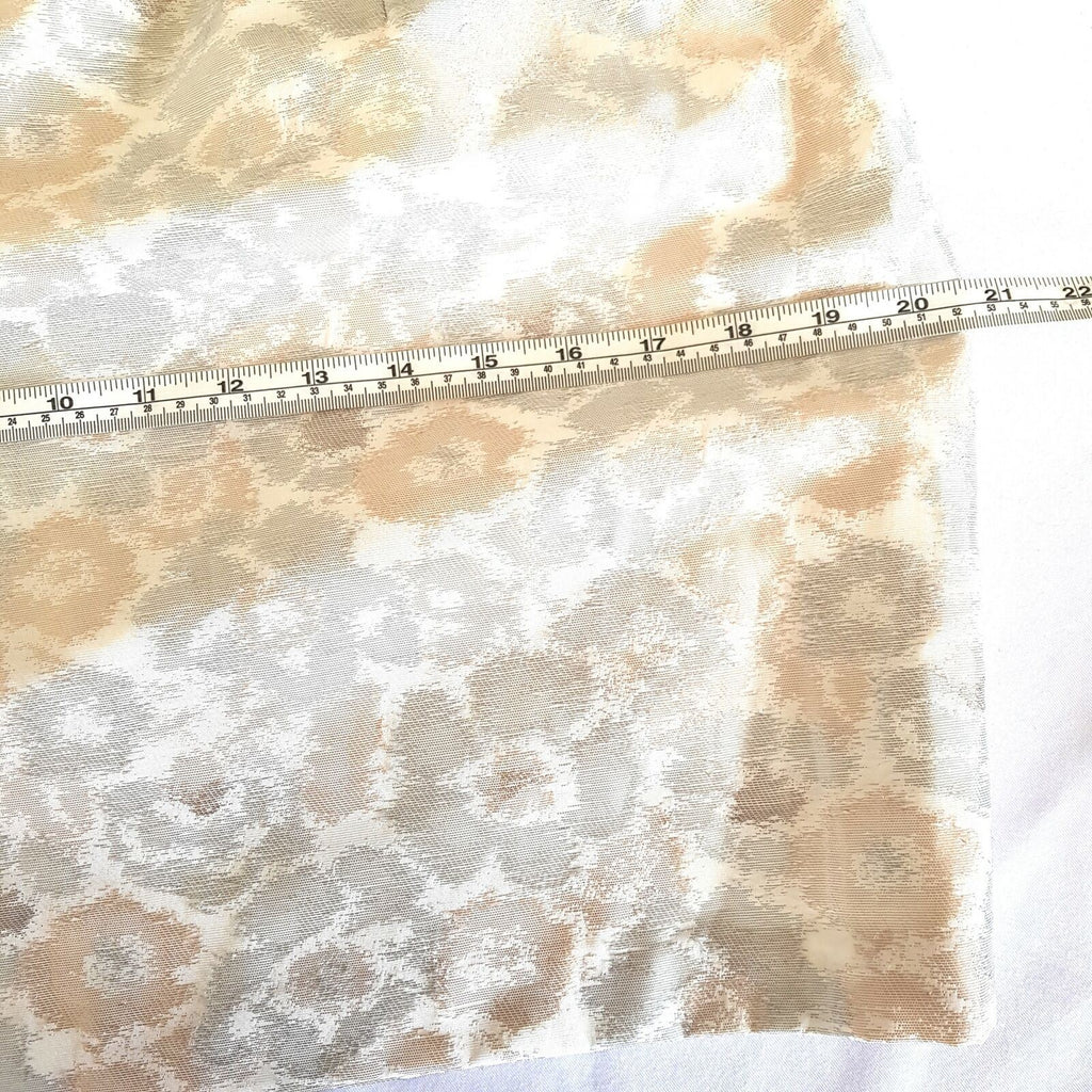BNWT SEDUCE Metallic Beige White Asymmetric Sleeve Women's Sheath Dress Size 12