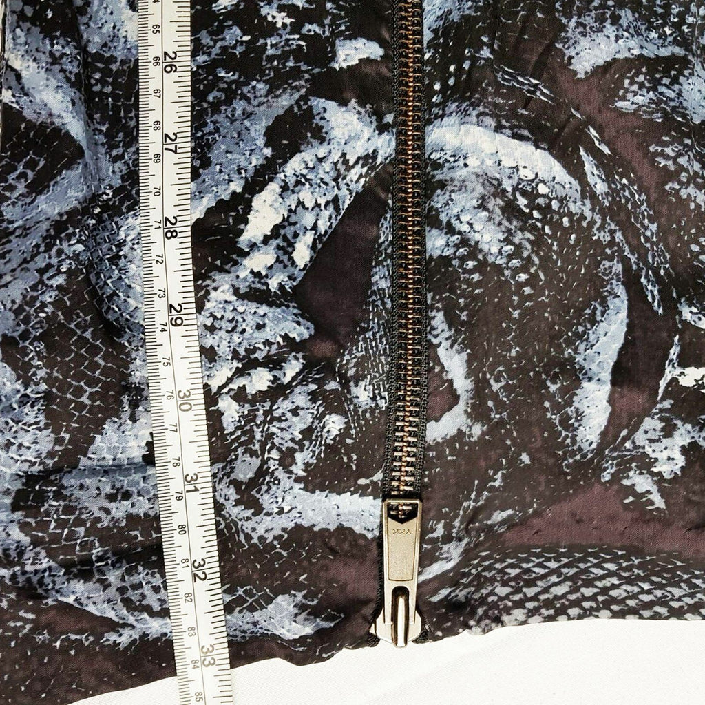 KSUBI Snakeskin Print Plunging Blue Black Women's Bodycon Dress Party Designer