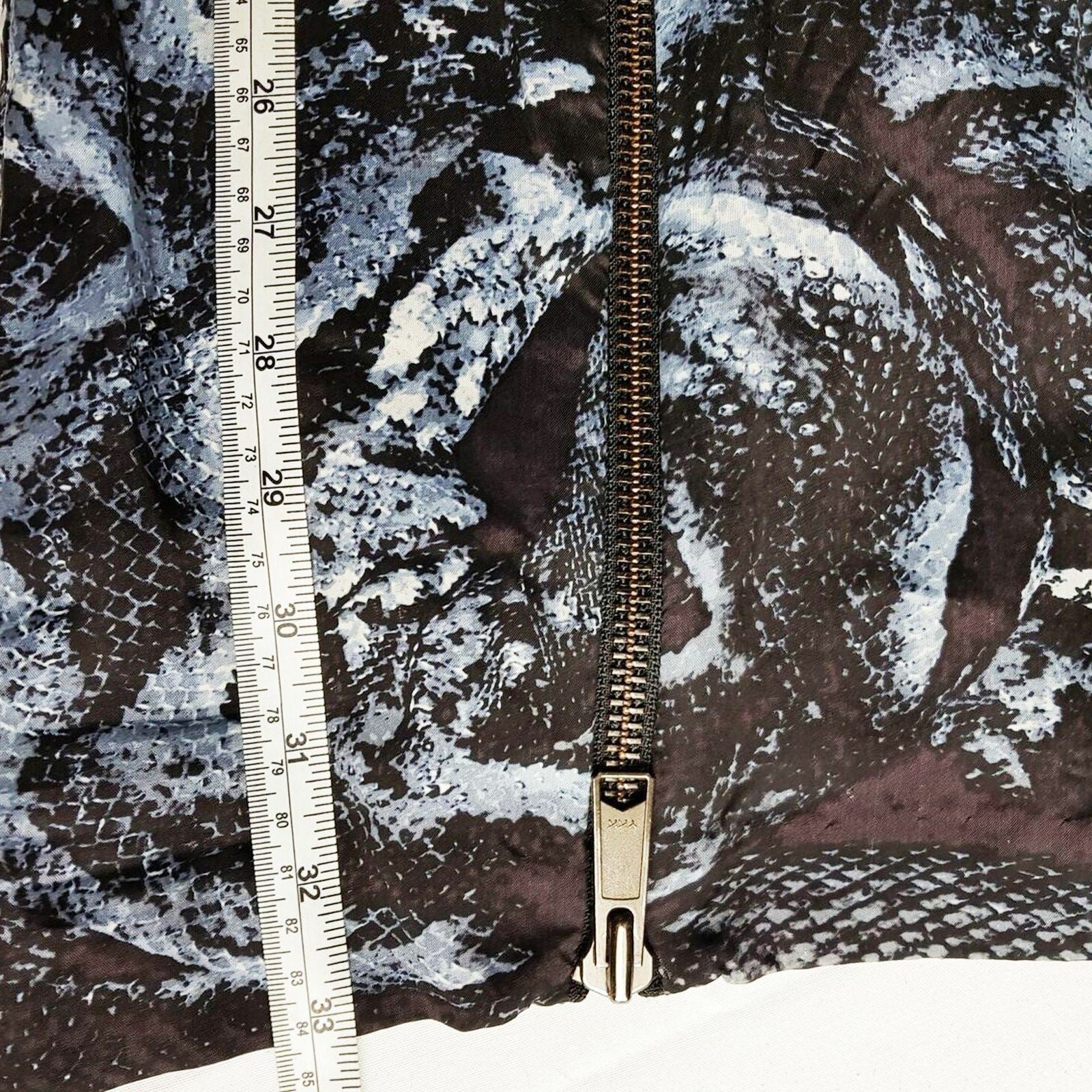 KSUBI Snakeskin Print Plunging Blue Black Women's Bodycon Dress Party Designer