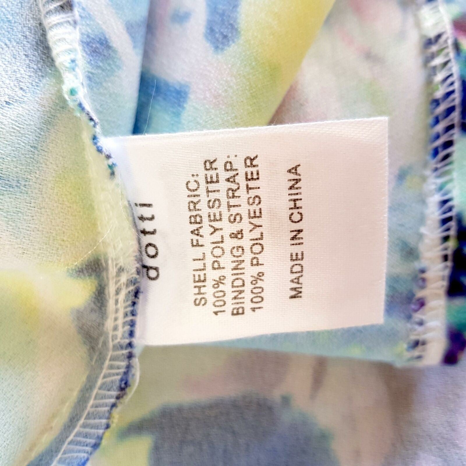 DOTTI Pink Blue Floral Spaghetti Strap Women's Fit & Flare Dress Sexy Open Back