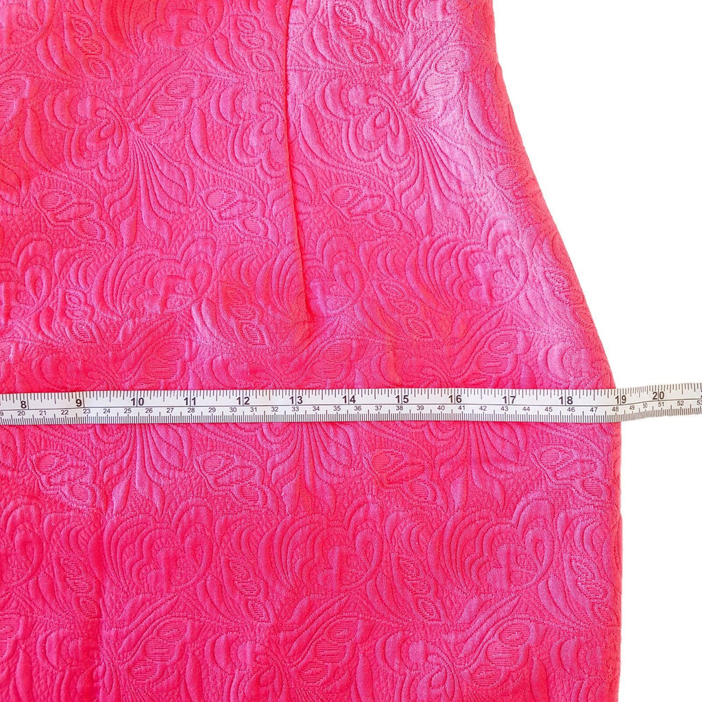 FOREVER NEW Hot Pink Women's Sheath Cocktail Dress Embellished Collar Round Neck