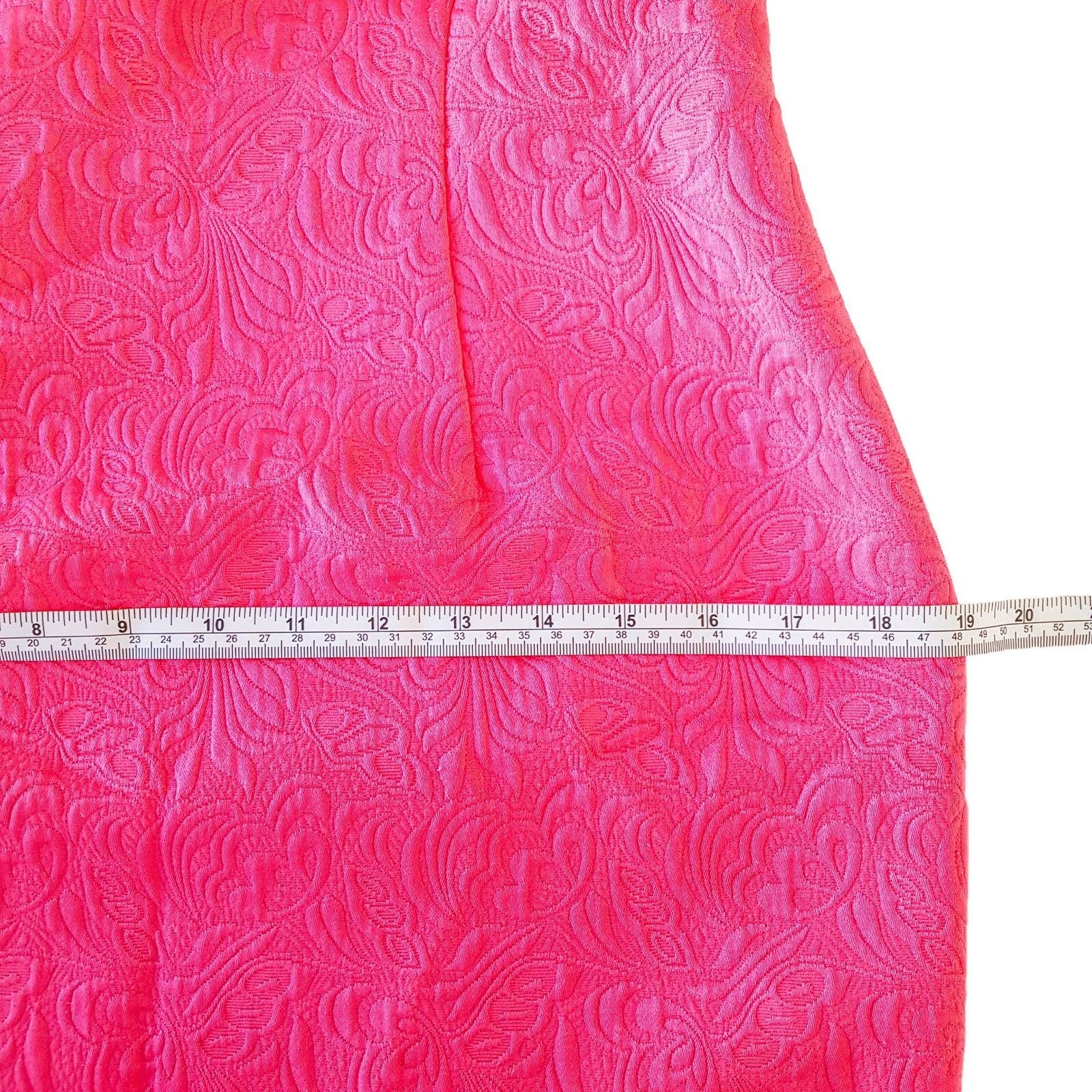 FOREVER NEW Hot Pink Women's Sheath Cocktail Dress Embellished Collar Round Neck