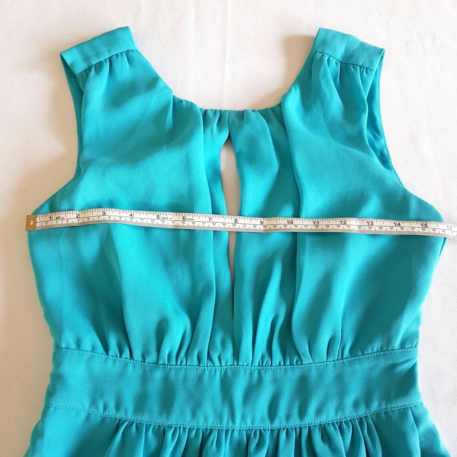 KEEPSAKE The Label Sky Blue Keyhole Front Women's Tulip Skirt Dress V-Back New