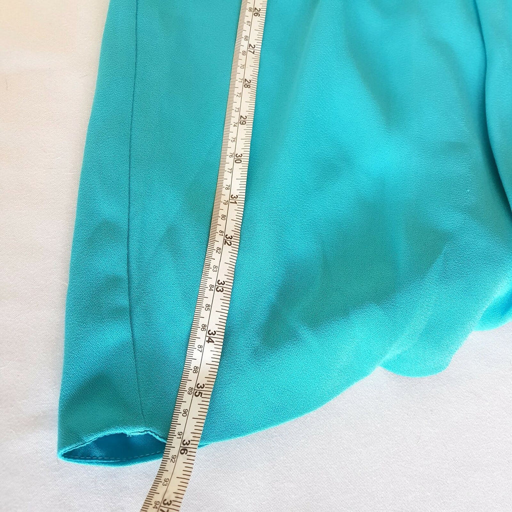 KEEPSAKE The Label Sky Blue Keyhole Front Women's Tulip Skirt Dress V-Back New