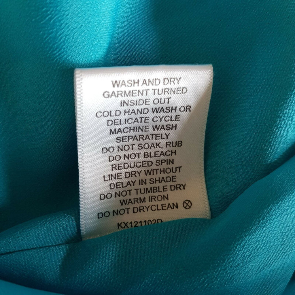 KEEPSAKE The Label Sky Blue Keyhole Front Women's Tulip Skirt Dress V-Back New